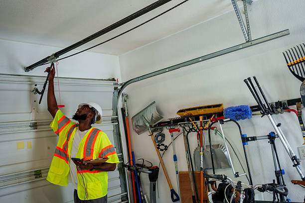 Professional Garage Door Panel Replacement technician working in Montrose, MN